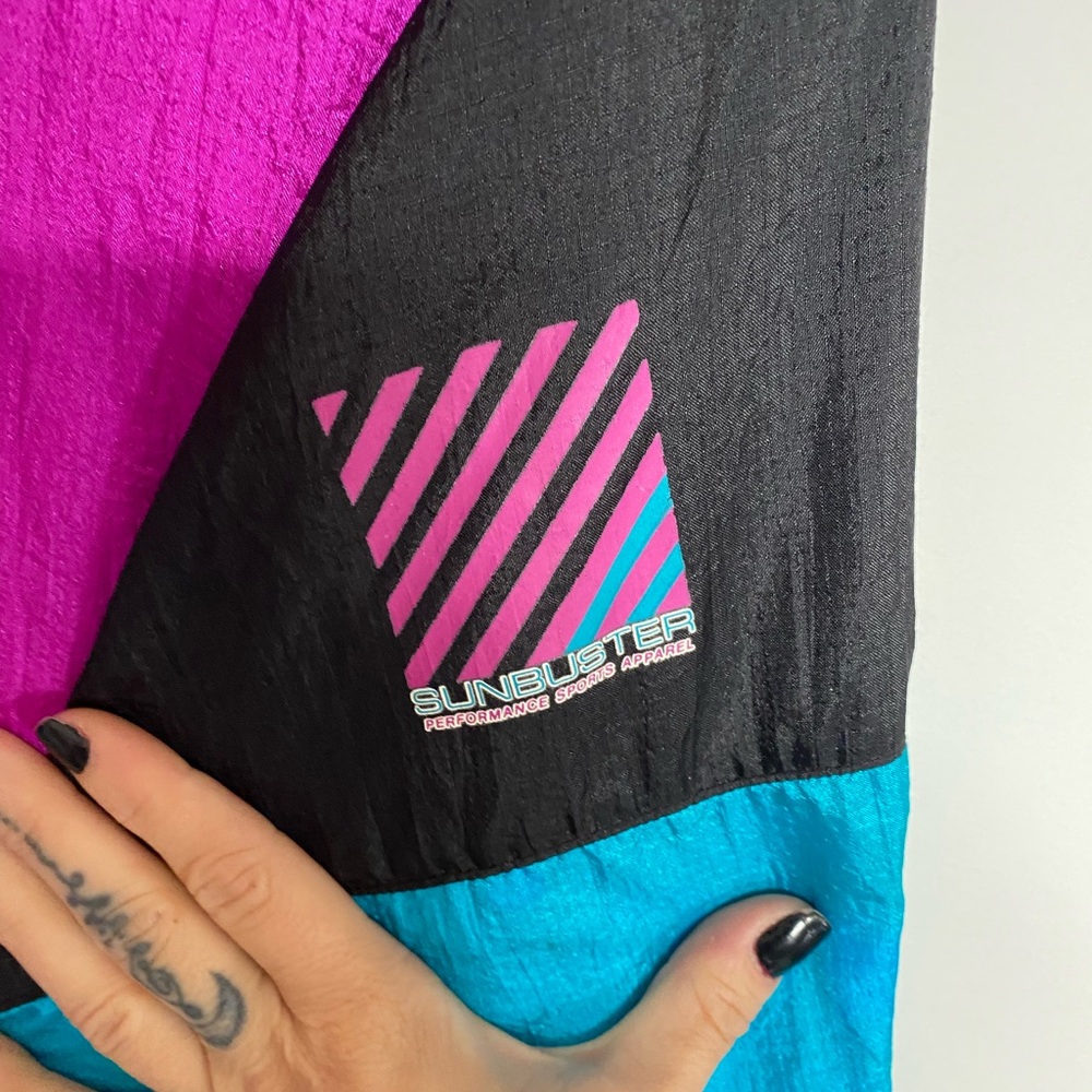 Vintage 80s windbreaker jacket woman’s size M - Picture 4 of 7